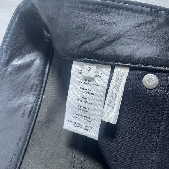 Helmut Lang Women's 2 Patent Lamb Leather Mini Skirt High Rise Button Fly - Picture 9 of 13